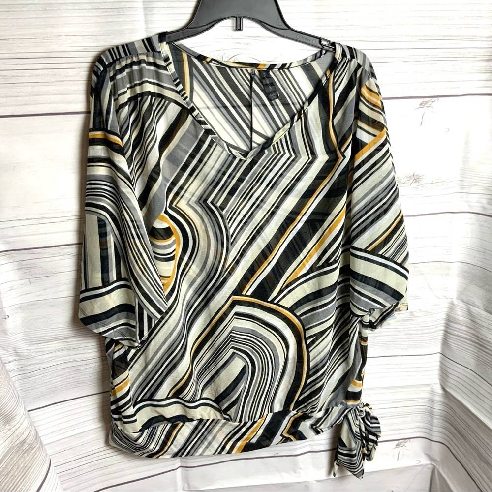 Lane Bryant Sheer Striped Blouse Wm 14/16